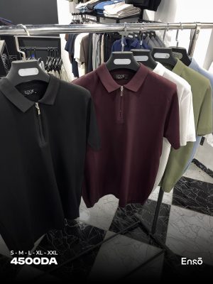 LOOKMAN HALF ZIP POLO T-SHIRT