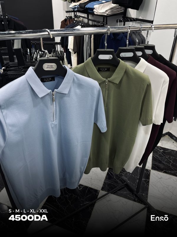 LOOKMAN HALF ZIP POLO T-SHIRT