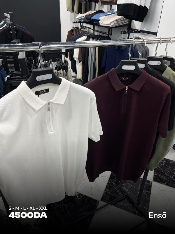 LOOKMAN HALF ZIP POLO T-SHIRT