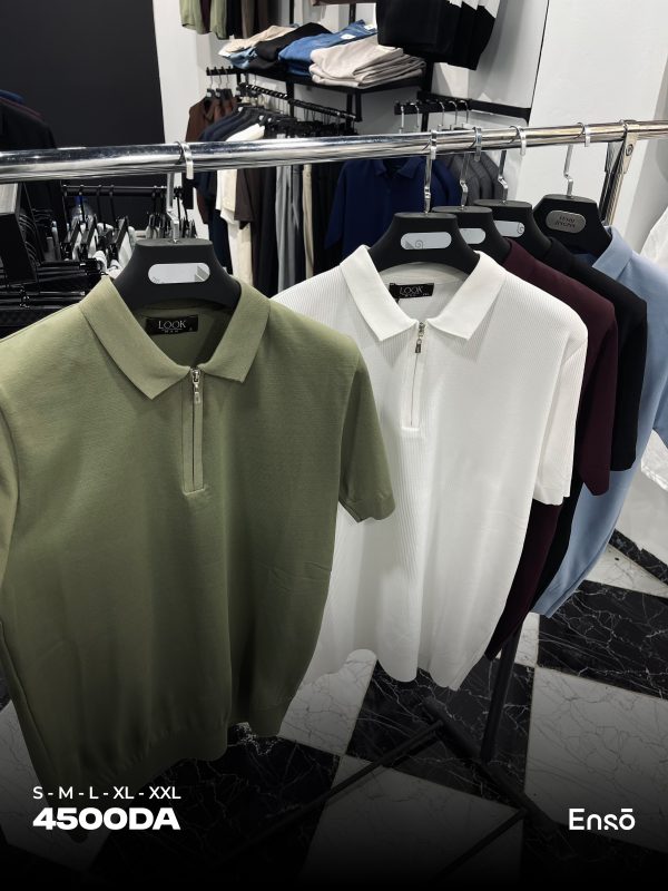 LOOKMAN HALF ZIP POLO T-SHIRT