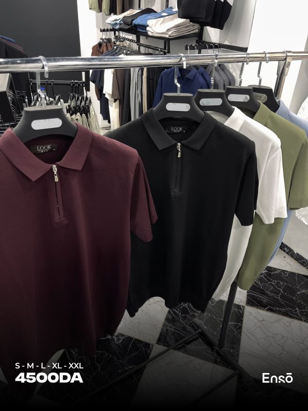 LOOKMAN HALF ZIP POLO T-SHIRT